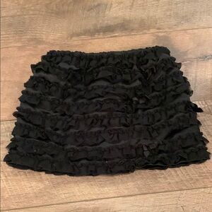 Black Ruffled Skirt